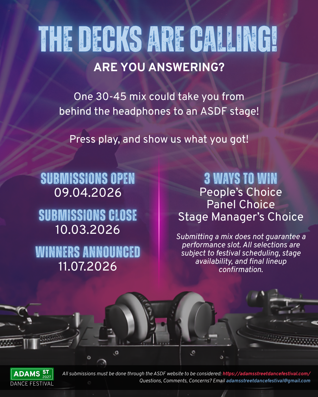 ASDF 2027 DJ Mix Contest